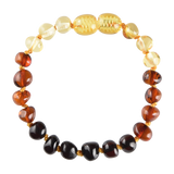 Baltic Amber Baby Bracelet - Polished Rainbow