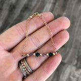 Birthstone Collection - Custom 14K Rose Gold Chain Bracelet