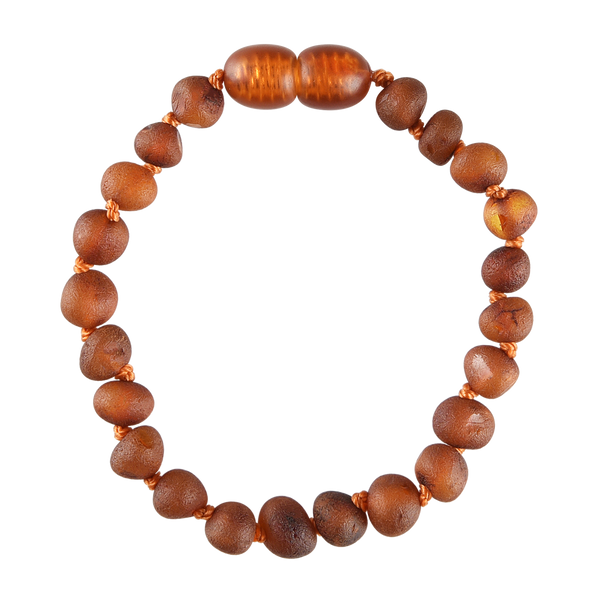 Baltic Amber Baby Bracelet - Raw Cognac