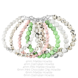 Dalmatian Howlite 4mm Bracelet