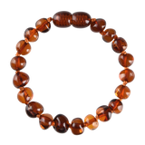 Baltic Amber Baby Bracelet - Polished Cognac