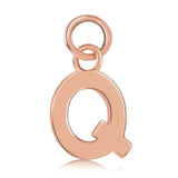 14k Rose Gold Initial Charms