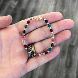 Birthstone Collection - Custom 14K Rose Gold Every Other Bracelet