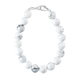 White Marble Howlite 6mm Bracelet