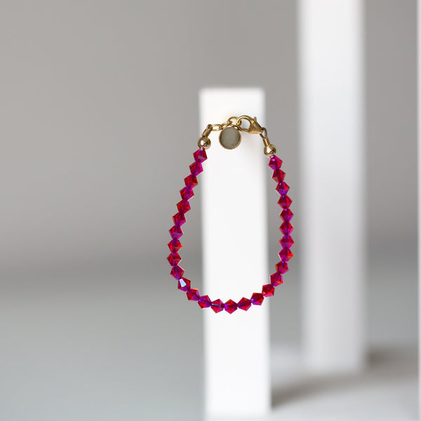 Red Shimmer Crystal Bracelet