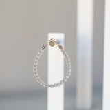 Matte Clear Gemstone 4mm Bracelet