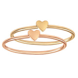 Heart Stacking Rings