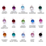 Silver Swarovski Birthstone Charms