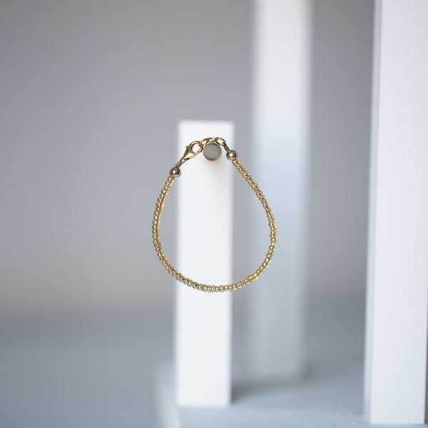 Gold Seed Bead 2mm Bracelet