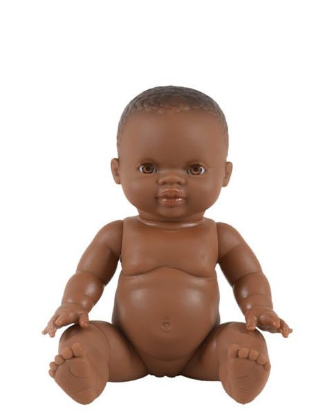 READY TO SHIP African Girl w/ brown eyes w/ surprise bracelet