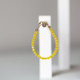 Yellow Shimmer Crystal Bracelet