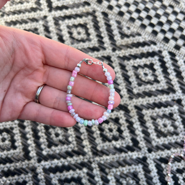 Pastel Seed Bead 4mm Bracelet