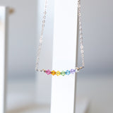 Pastel Crystal Rainbow Necklace
