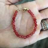 Cranberry Agate 4mm Bracelet
