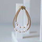 Gold letters on white beads WITH metallics between