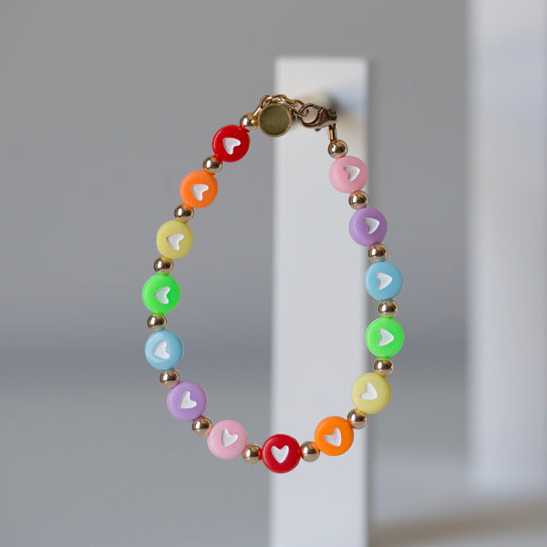 Rainbow Hearts Bracelet