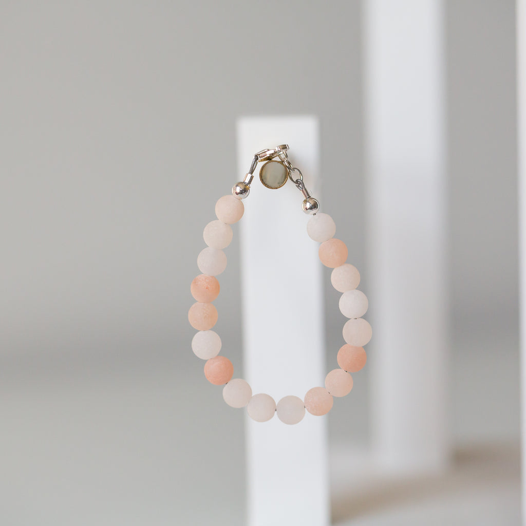Peachy Pink Stone 6mm Bracelet