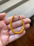 Opaque Mustard Yellow 4mm Bracelet