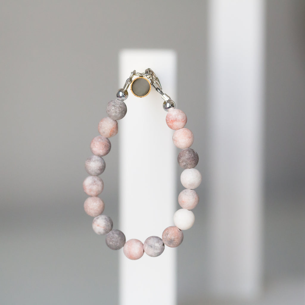 Matte Pink Jasper 6mm Bracelet | last chance item