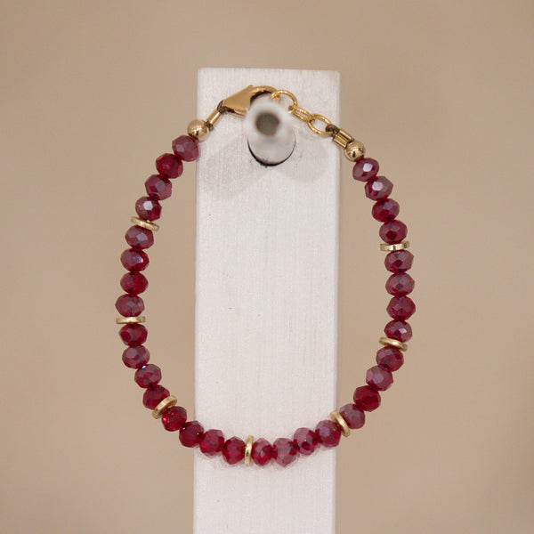 Red Ribbon 4mm Bracelet