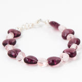 Pink and Purple Hearts Bracelet