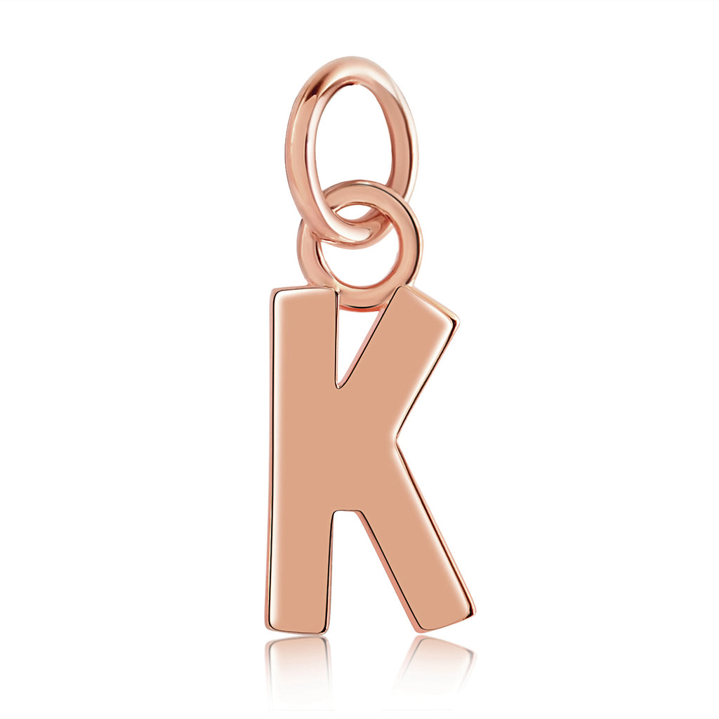 Pearl & Crystal Gold-tone Initial Keychain - K