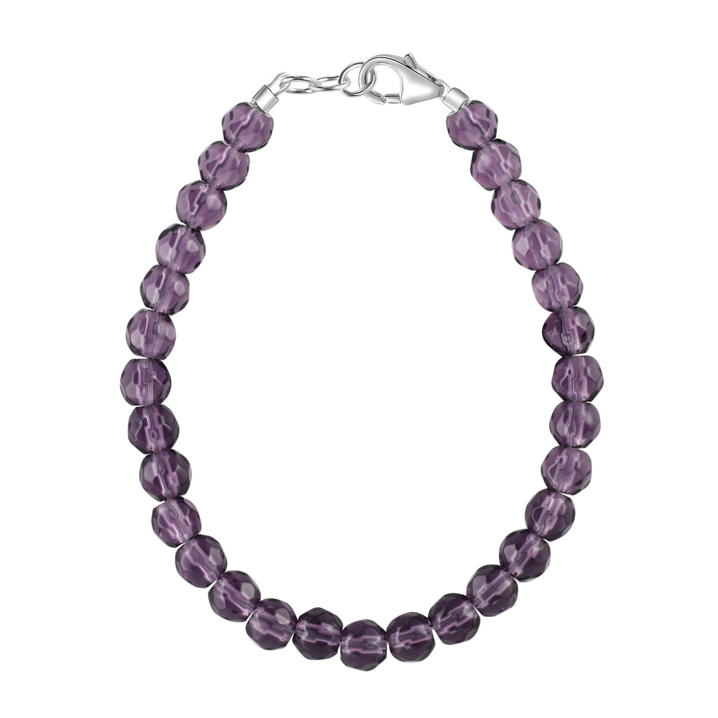 Amethyst Purple Agate 4mm Bracelet