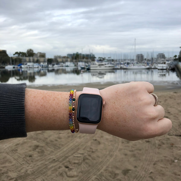 Birthstone Collection - Custom 14K Rose Gold Middle Accent Bracelet