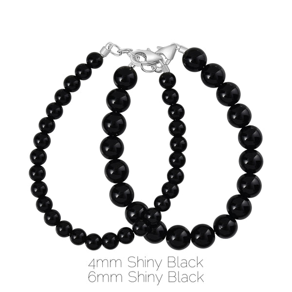 Shiny Black 6mm Bracelet