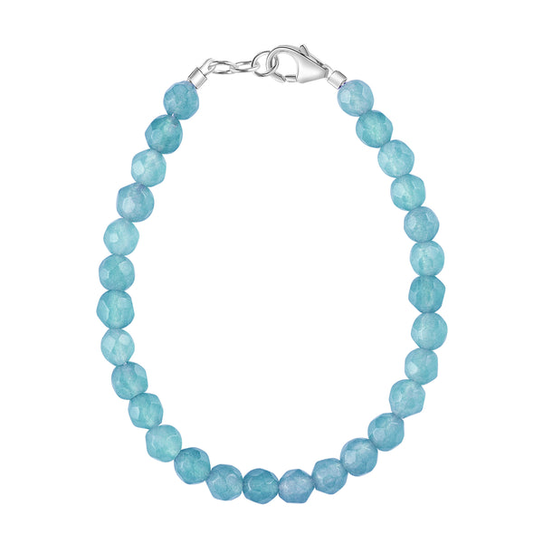 Sky Blue Agate 4mm Bracelet