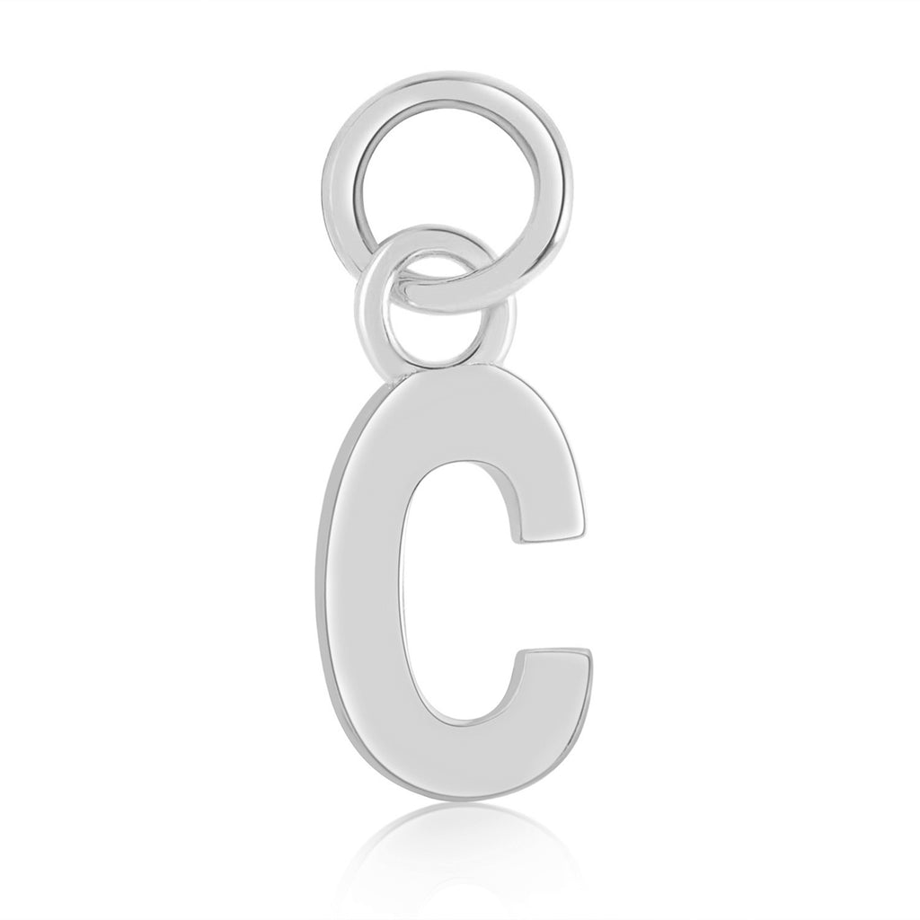 Smooth 18K Gold Plated over Sterling Silver Letter Charms - A-Z Letter  Pendant