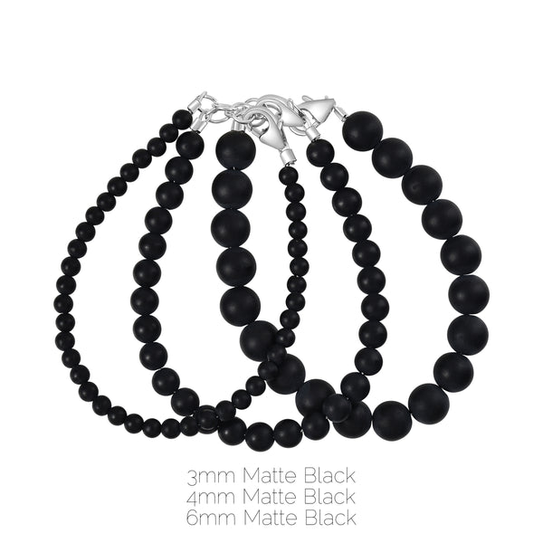 Matte Black 4mm Bracelet