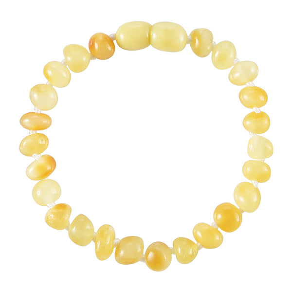 Baltic Amber Adult Bracelet - Polished Butter
