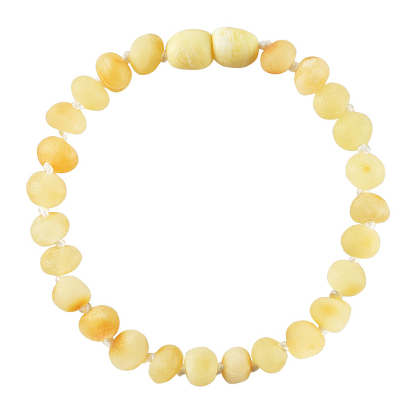 Baltic Amber Adult Bracelet - Raw Butter
