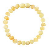 Baltic Amber Adult Bracelet - Raw Butter