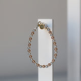 Sterling Silver & 14k Rose Gold 4mm Bracelet