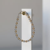 Sterling Silver & 14k Gold 4mm Bracelet