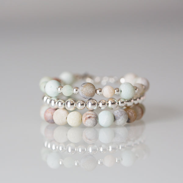 Sterling Silver 4mm & 5mm Bracelet