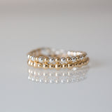 Sterling Silver & 14k Gold 4mm Bracelet