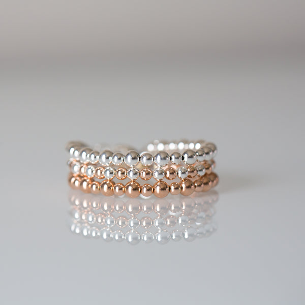 14k Rose Gold 4mm & 5mm Bracelet