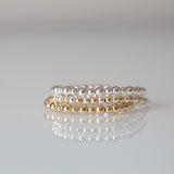 14k Gold 4mm & 5mm Bracelet