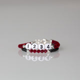 Red Badge Number Bracelet