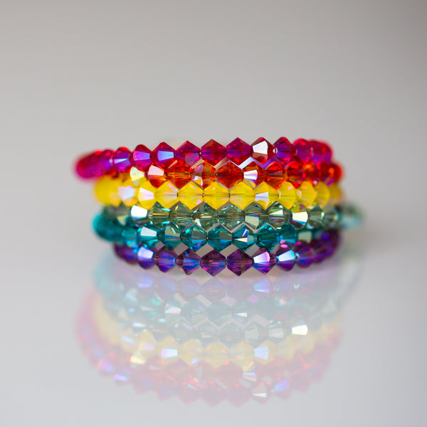 Red Shimmer Crystal Bracelet