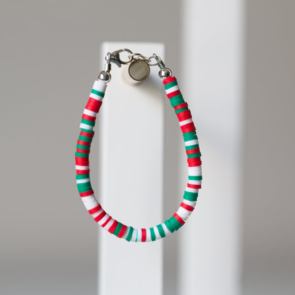 Christmas Clay Bracelet 4mm