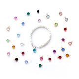 Silver Swarovski Birthstone Charms