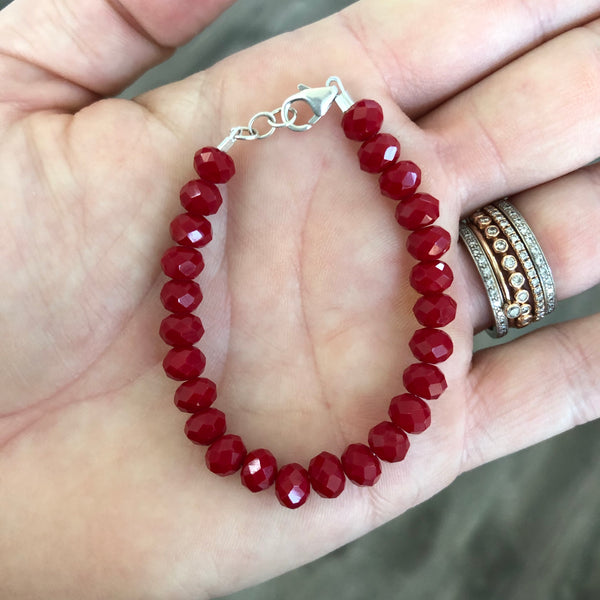 Cherry Red 5mm Bracelet
