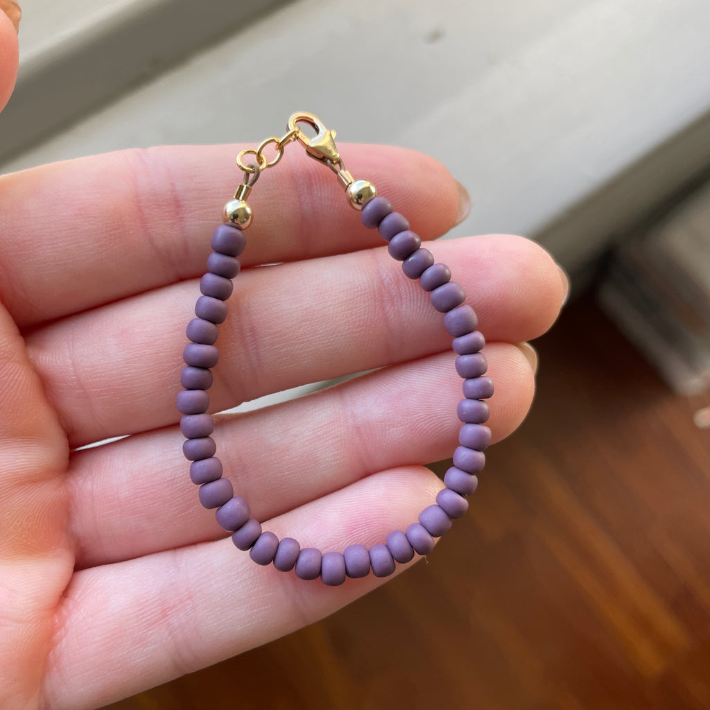 Opaque Purple 4mm Bracelet