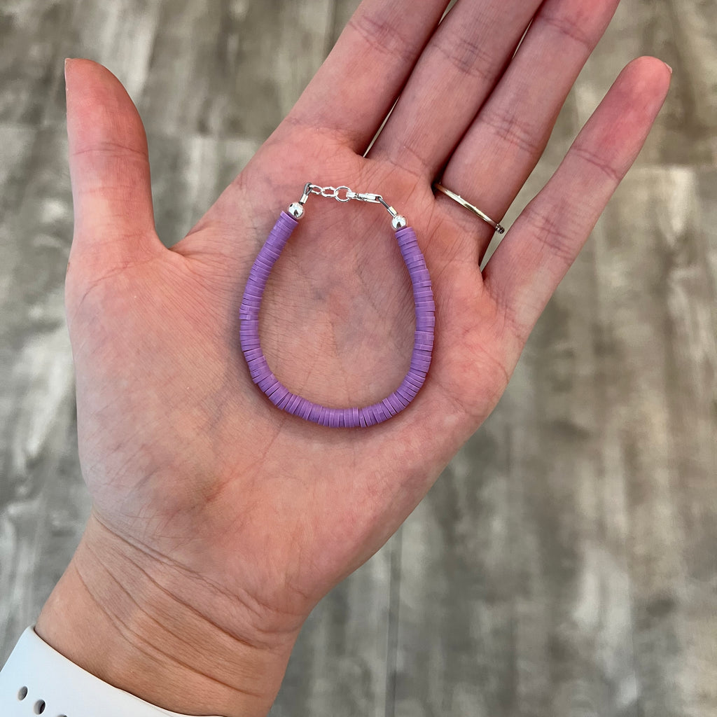 Purple Copper Turquoise Double Strand Stretchable Bracelet - The Jewelrsh