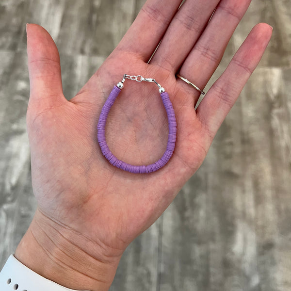 Pastel Purple Clay 4mm Bracelet