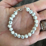 Dalmatian Howlite 6mm Bracelet